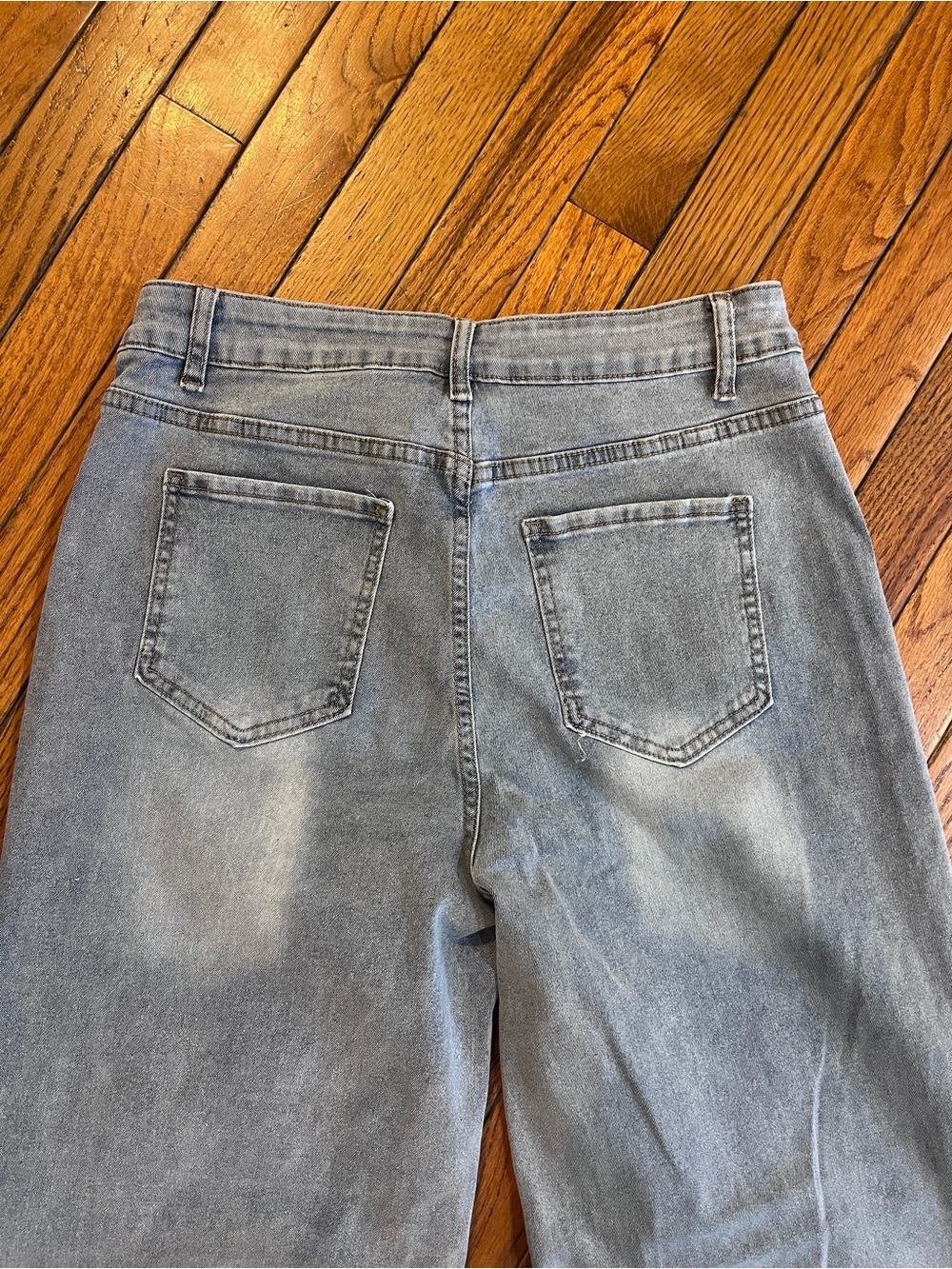 High Rise Wide Leg Stovepipe Women's Jeans XL 12 14 - Picture 12 of 13